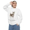 Toy Fox Terrier Latin Sweatshirt, White, person 2 context