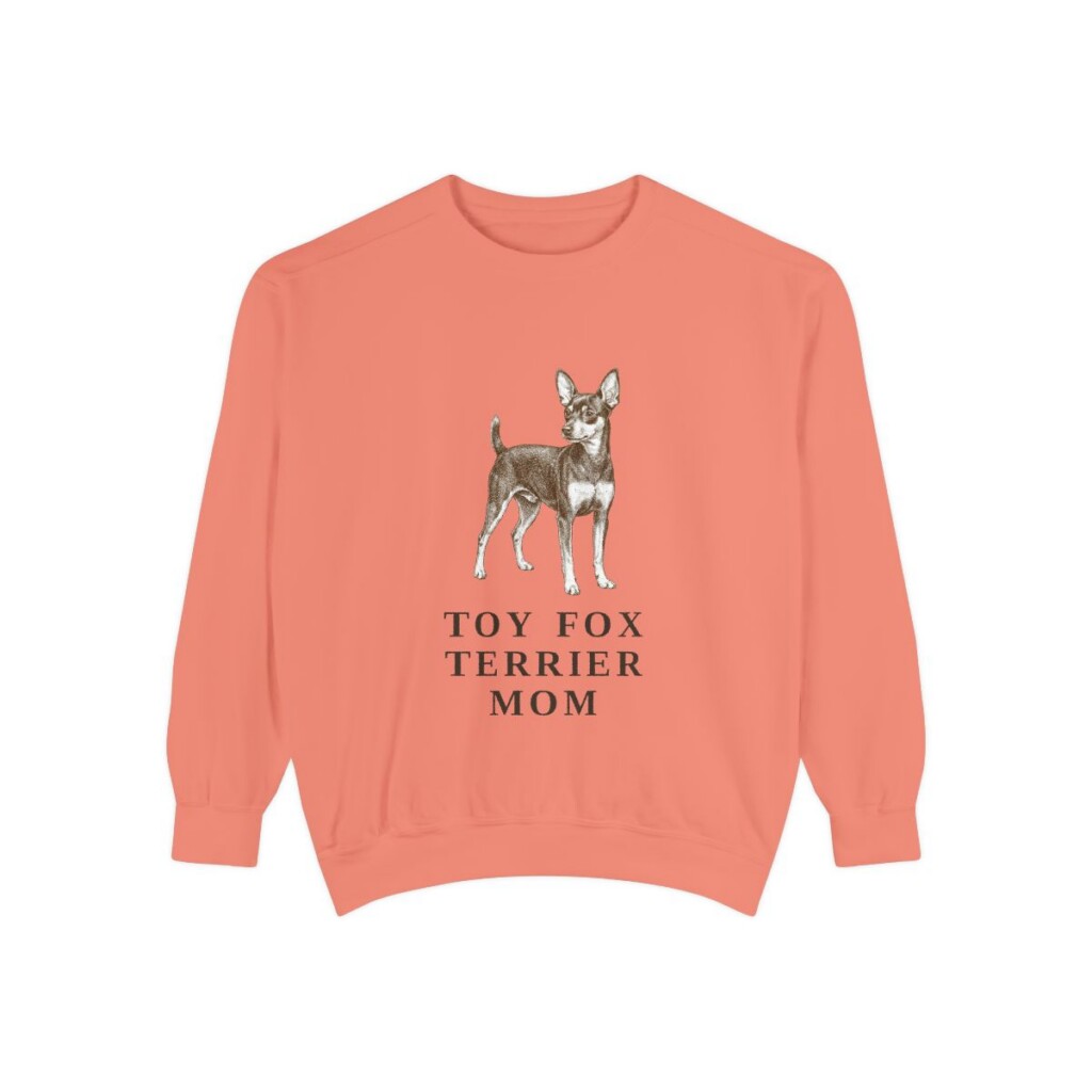 toy-fox-terrier-sweatshirt-mom-terracotta Toy Fox Terrier Mom Sweatshirt, Terracotta, front view