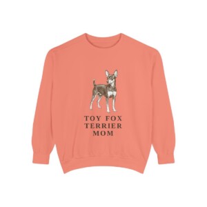 toy-fox-terrier-sweatshirt-mom-terracotta Toy Fox Terrier Mom Sweatshirt, Terracotta, front view