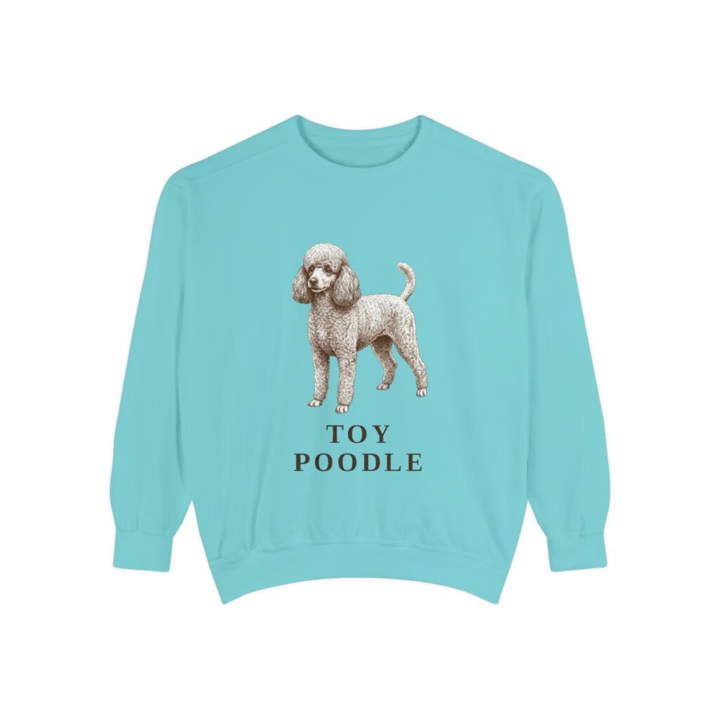 Toy Poodle Sweatshirt, Chalky Mint, front view