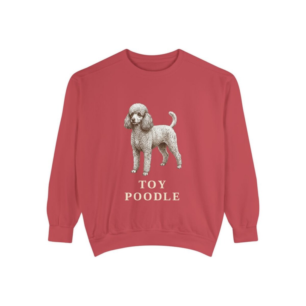 Toy Poodle Sweatshirt, Crimson, front view
