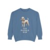 Toy Poodle Dad Sweatshirt, Blue Jean, front view