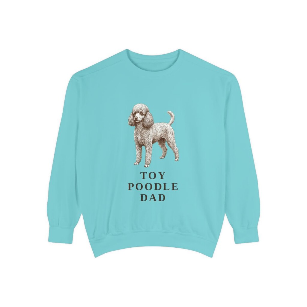 Toy Poodle Dad Sweatshirt, Chalky Mint, front view