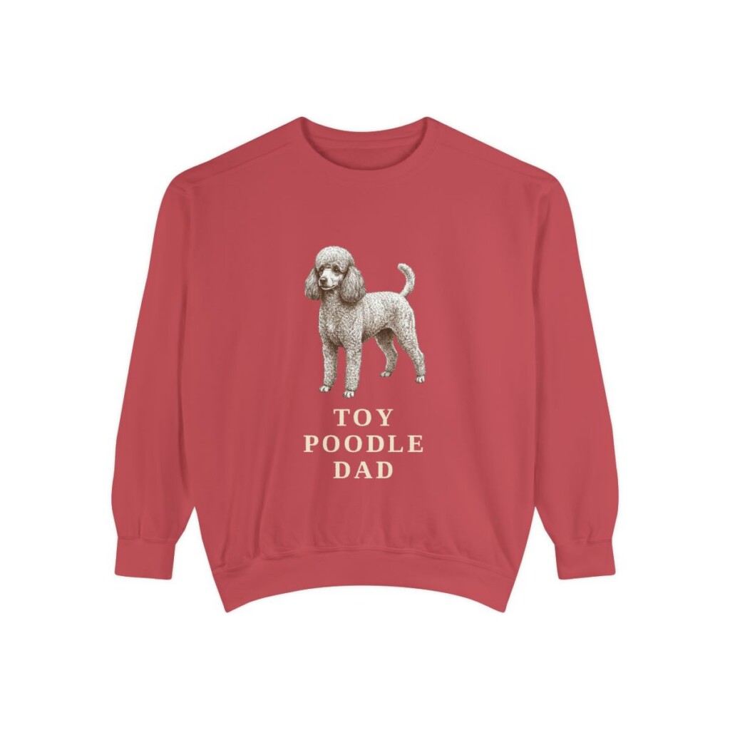 Toy Poodle Dad Sweatshirt, Crimson, front view