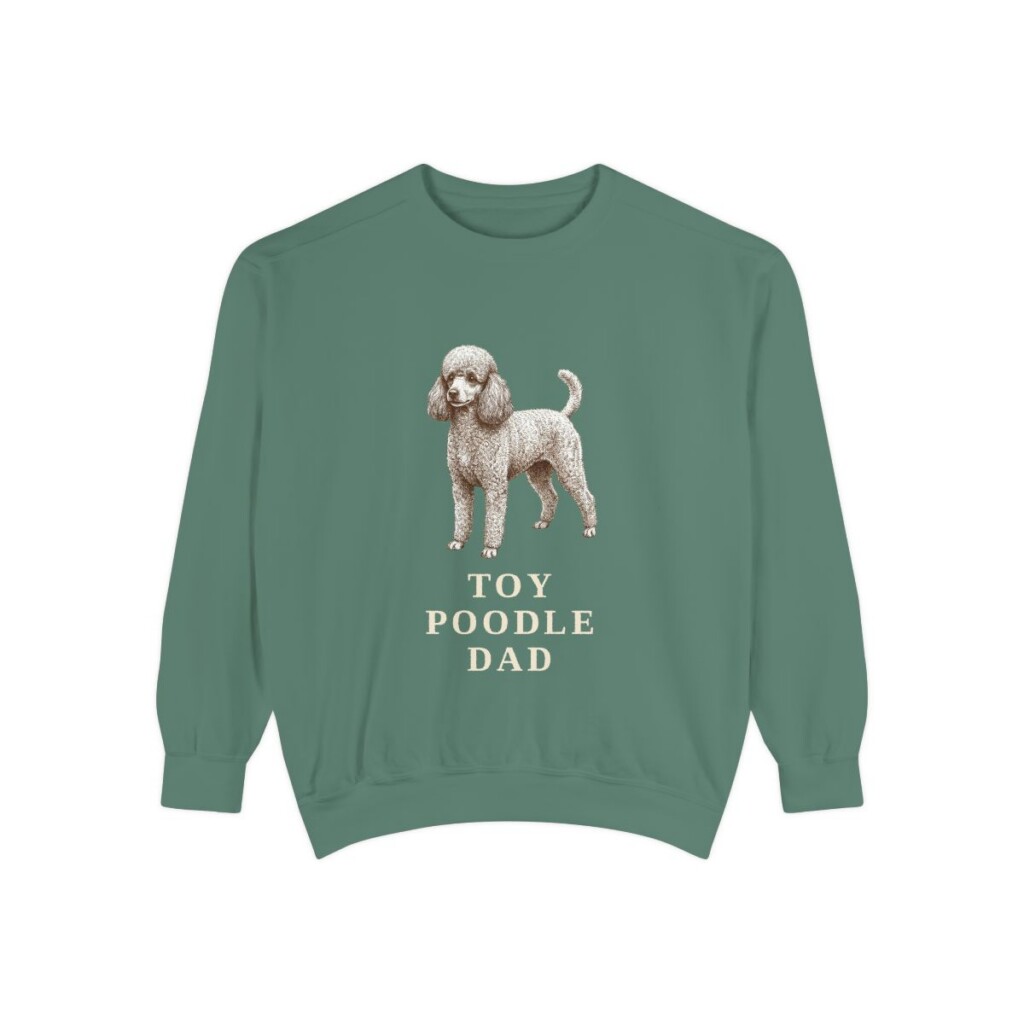 Toy Poodle Dad Sweatshirt, Light Green, front view