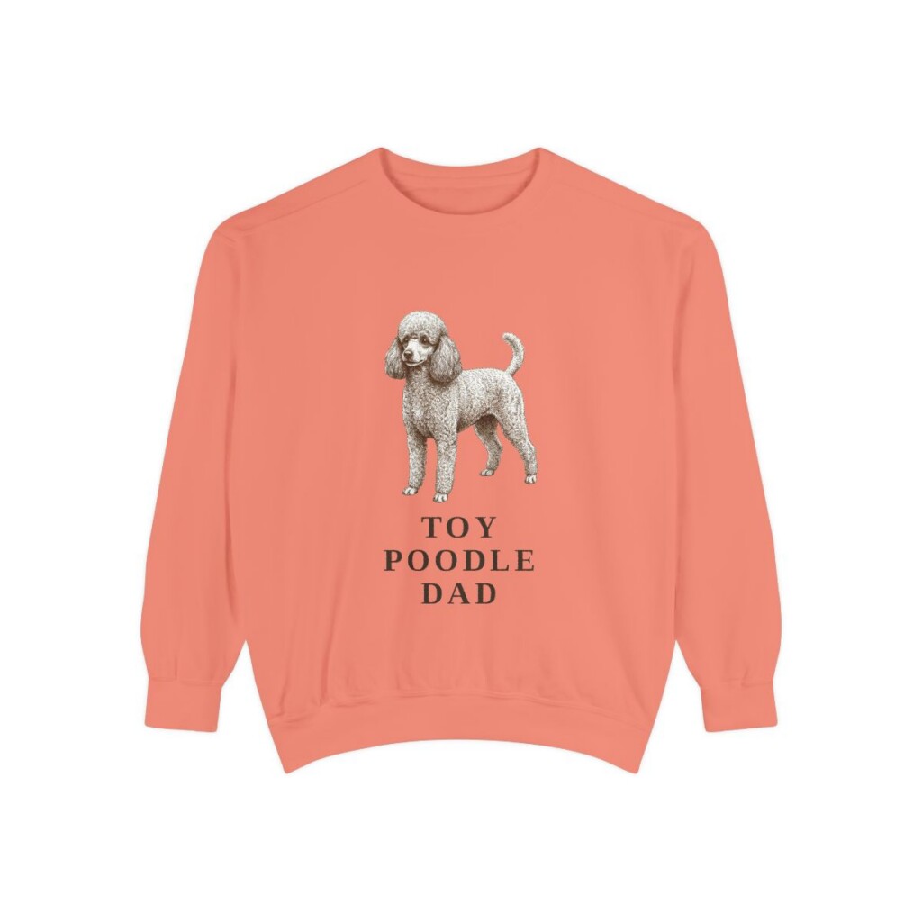 Toy Poodle Dad Sweatshirt, Terracotta, front view