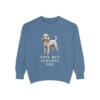 Toy Poodle Humor Sweatshirt, Blue Jean, front view
