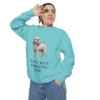 Toy Poodle Humor Sweatshirt, Chalky Mint, person 2 context