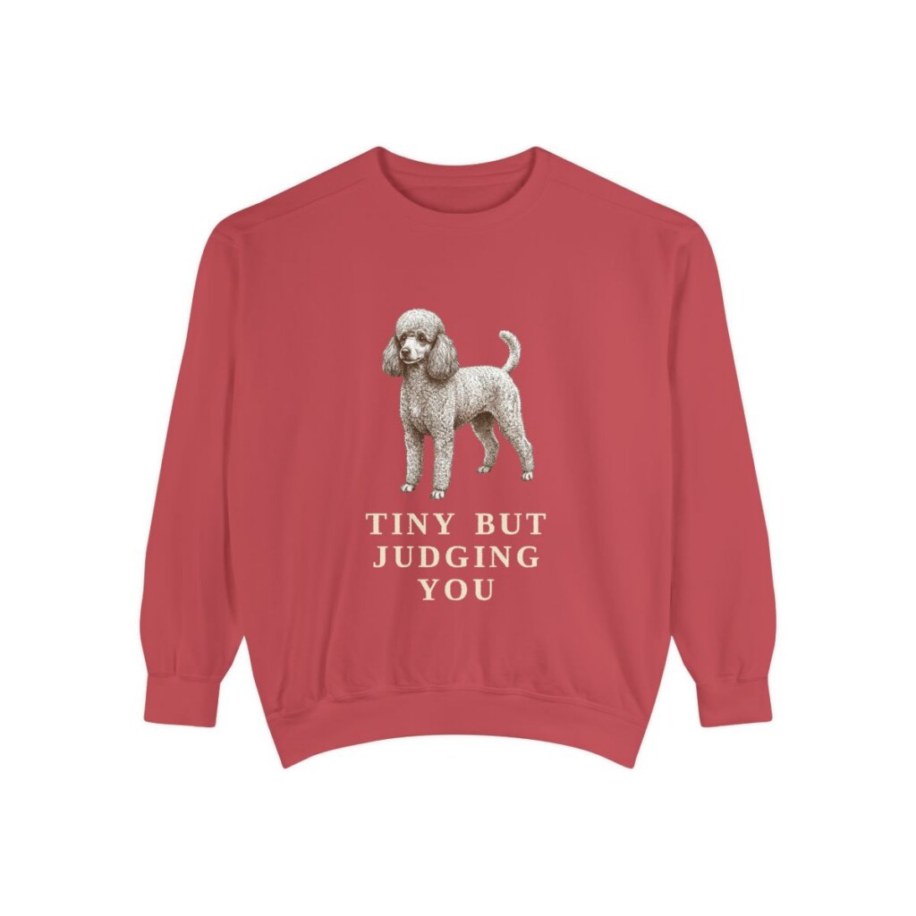 Toy Poodle Humor Sweatshirt, Crimson, front view