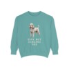 Toy Poodle Humor Sweatshirt, Seafoam, front view