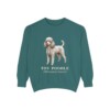 Toy Poodle Latin Sweatshirt, Blue Spruce, front view