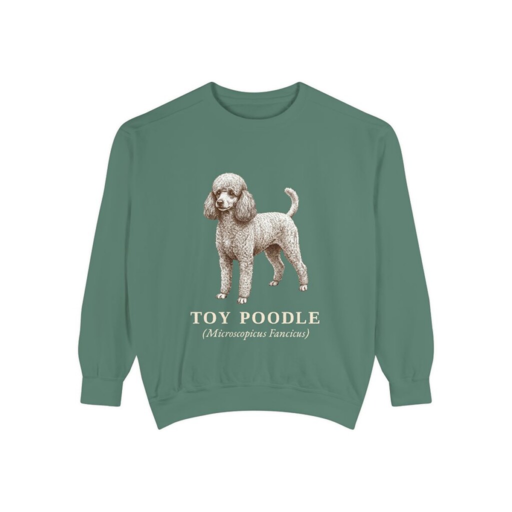 Toy Poodle Latin Sweatshirt, Light Green, front view