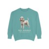 Toy Poodle Latin Sweatshirt, Seafoam, front view