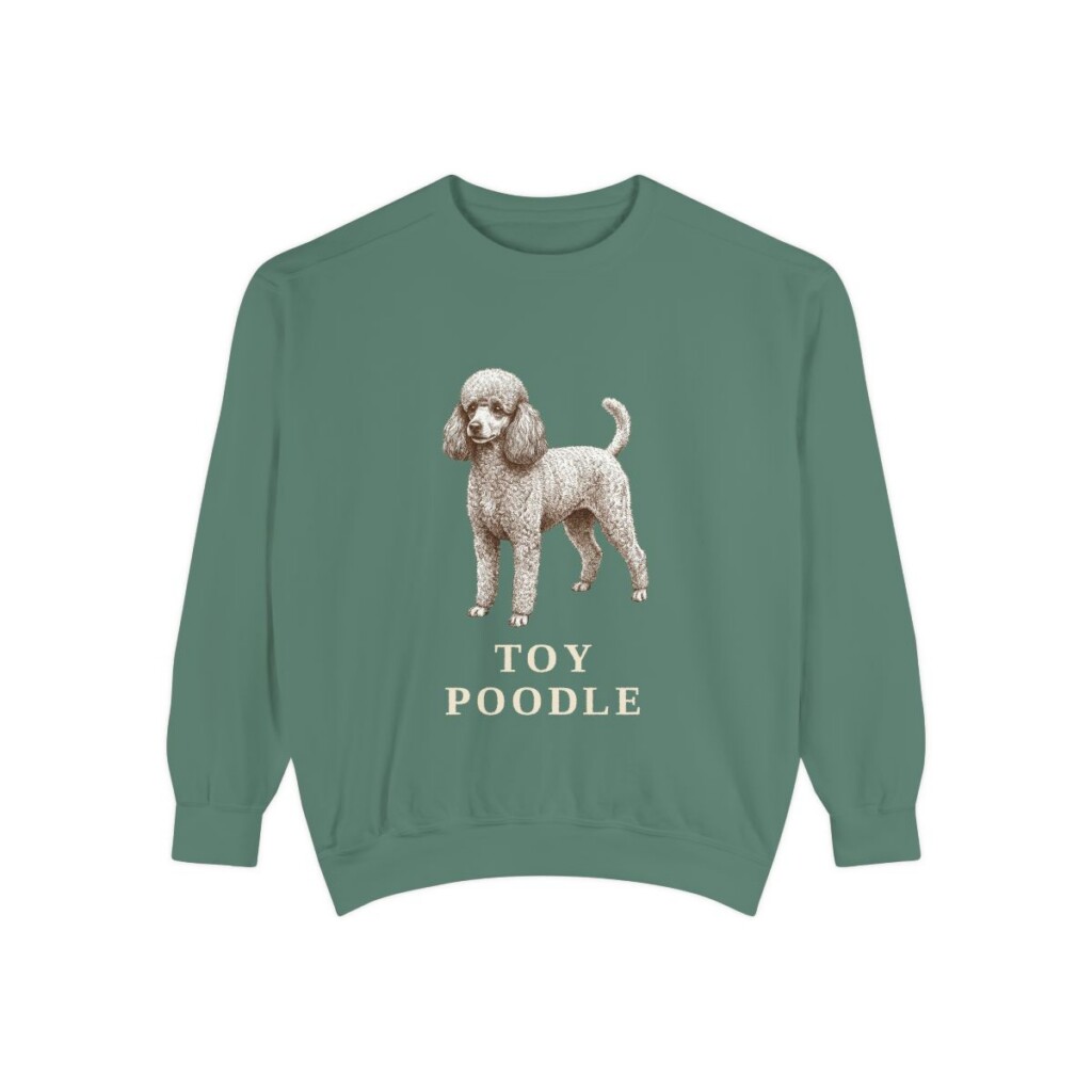 Toy Poodle Sweatshirt, Light Green, front view