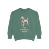 Toy Poodle Mom Sweatshirt, Light Green, front view