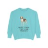 Treeing Walker Coonhound Humor Sweatshirt, Chalky Mint, front view