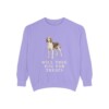 Treeing Walker Coonhound Humor Sweatshirt, Violet, front view