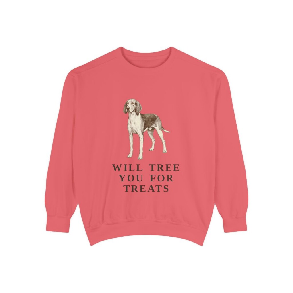 Treeing Walker Coonhound Humor Sweatshirt, Watermelon, front view