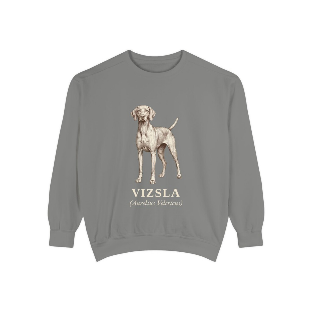Vizsla Latin Sweatshirt, Vintage Dog Sketch Crewneck, Dog Latin Gift