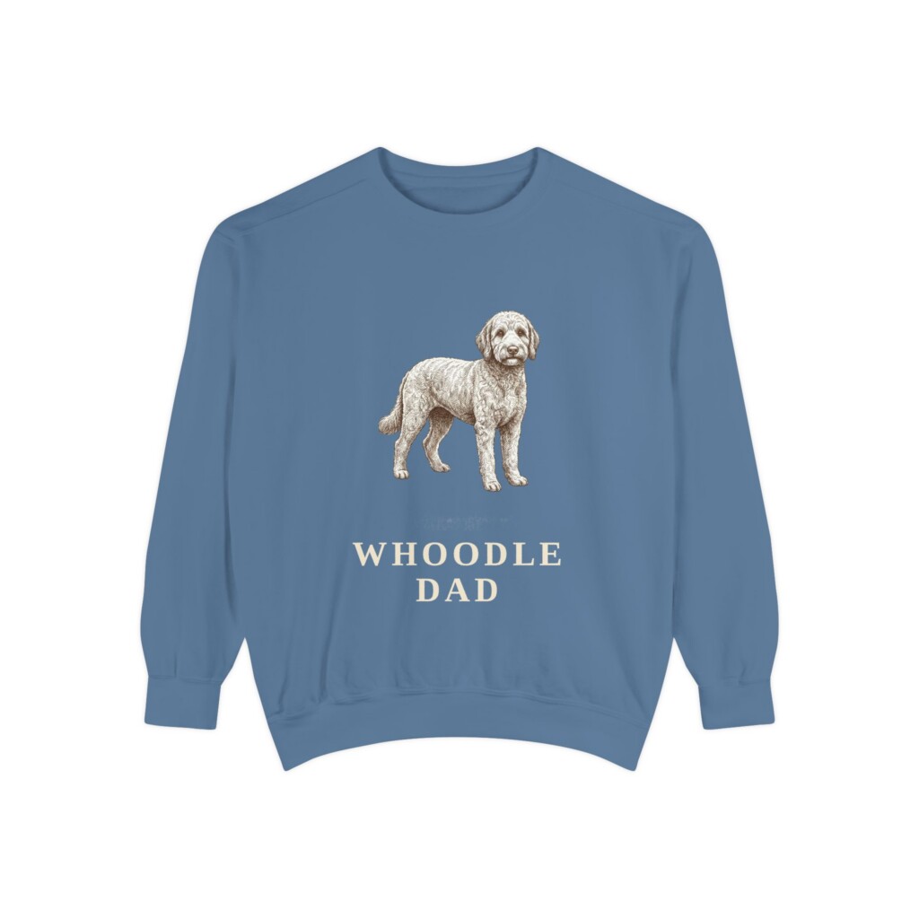 Whoodle Dad Sweatshirt, Vintage Dog Sketch Crewneck, Dog Dad Gift