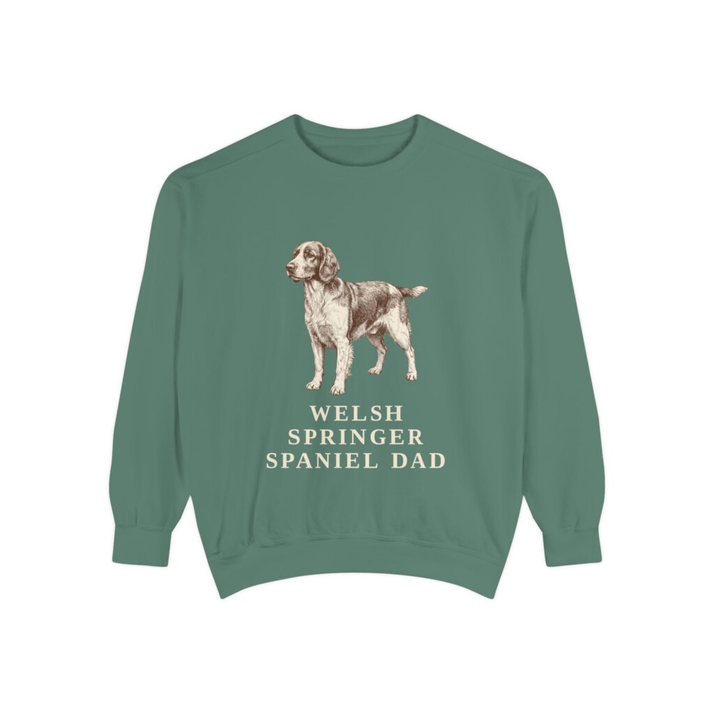 Welsh Springer Spaniel Dad Sweatshirt, Vintage Dog Sketch Crewneck, Dog Dad Gift