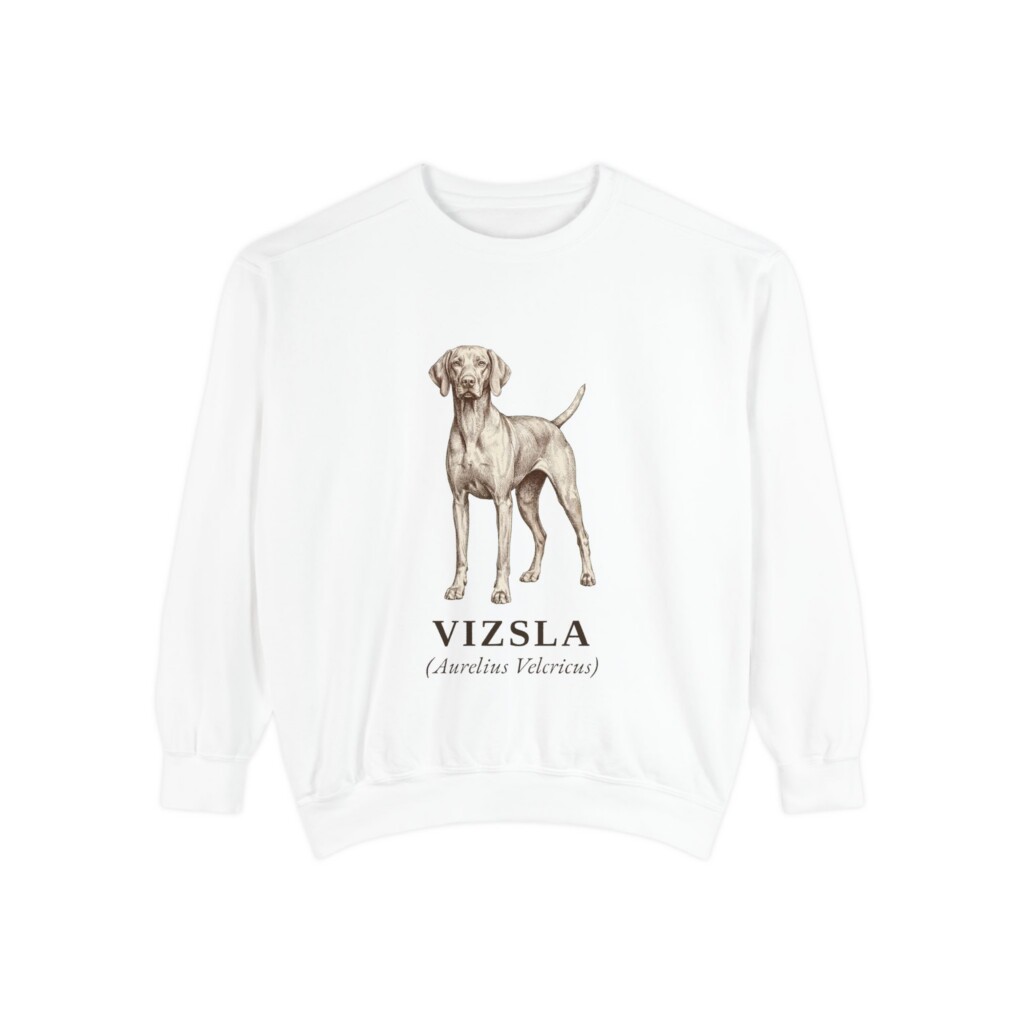 Vizsla Latin Sweatshirt, Vintage Dog Sketch Crewneck, Dog Latin Gift
