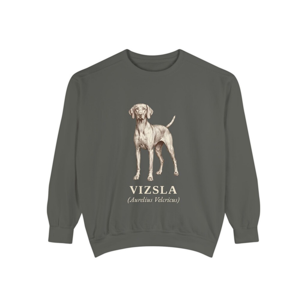 Vizsla Latin Sweatshirt, Vintage Dog Sketch Crewneck, Dog Latin Gift