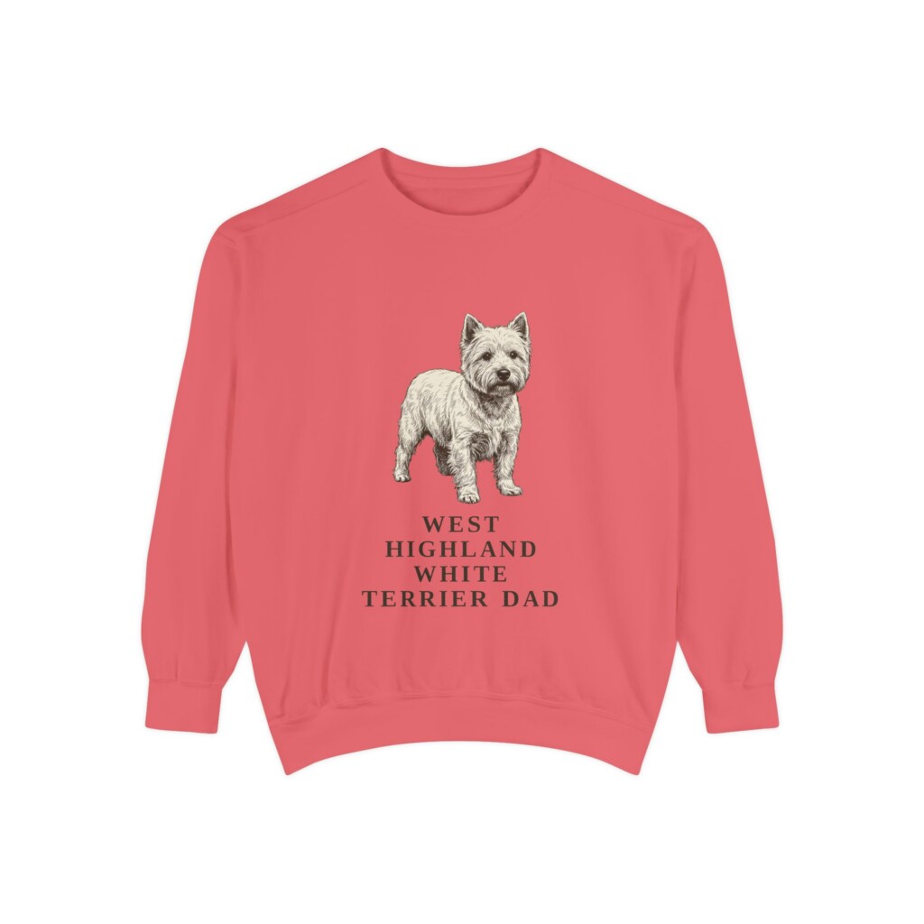 West Highland White Terrier Dad Sweatshirt, Vintage Dog Sketch Crewneck, Dog Dad Gift