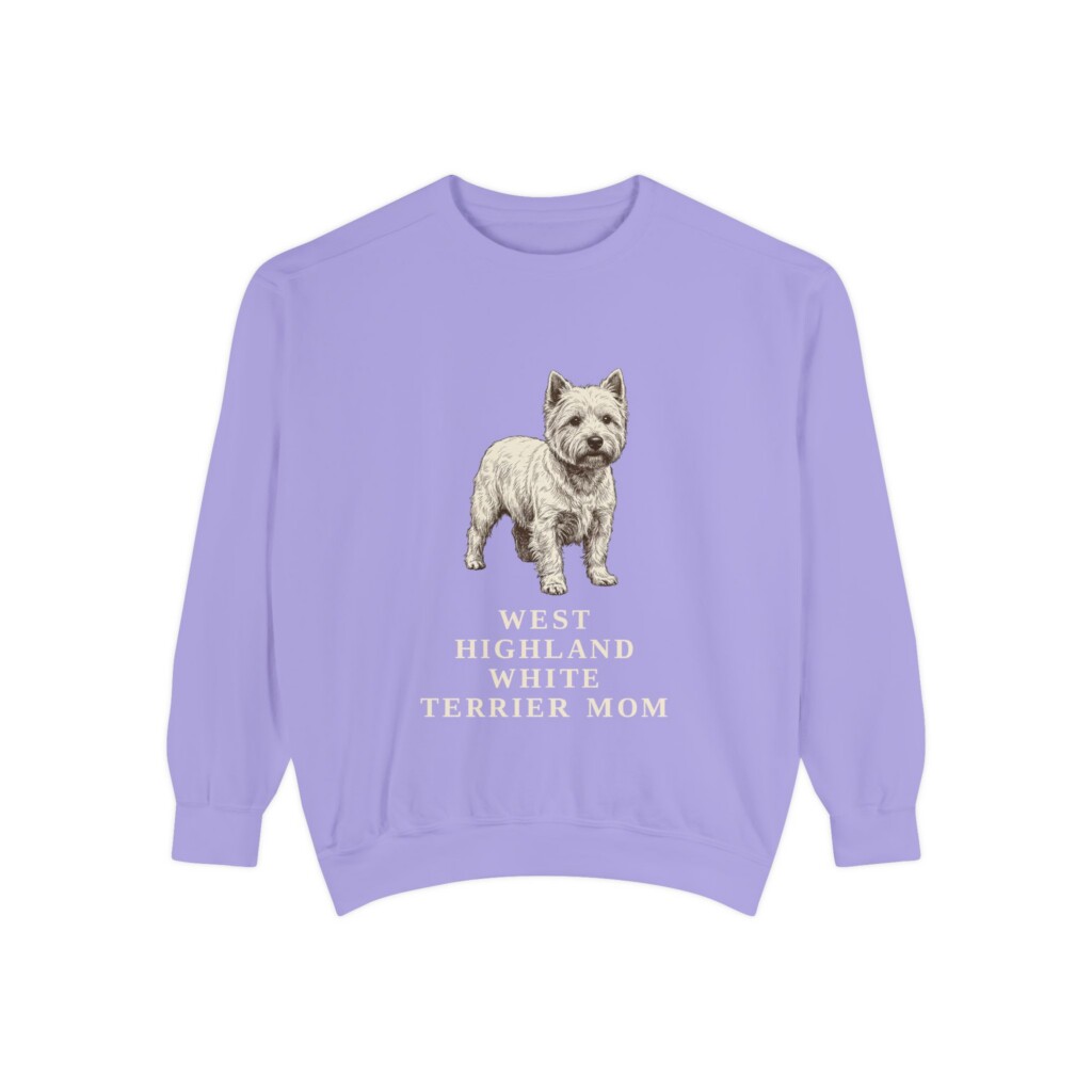 West Highland White Terrier Mom Sweatshirt, Vintage Dog Sketch Crewneck, Dog Mom Gift