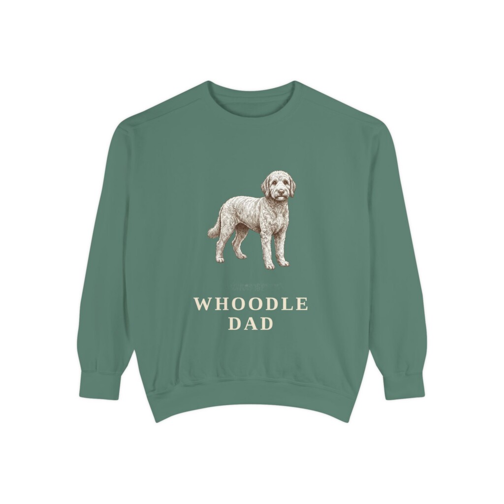 Whoodle Dad Sweatshirt, Vintage Dog Sketch Crewneck, Dog Dad Gift