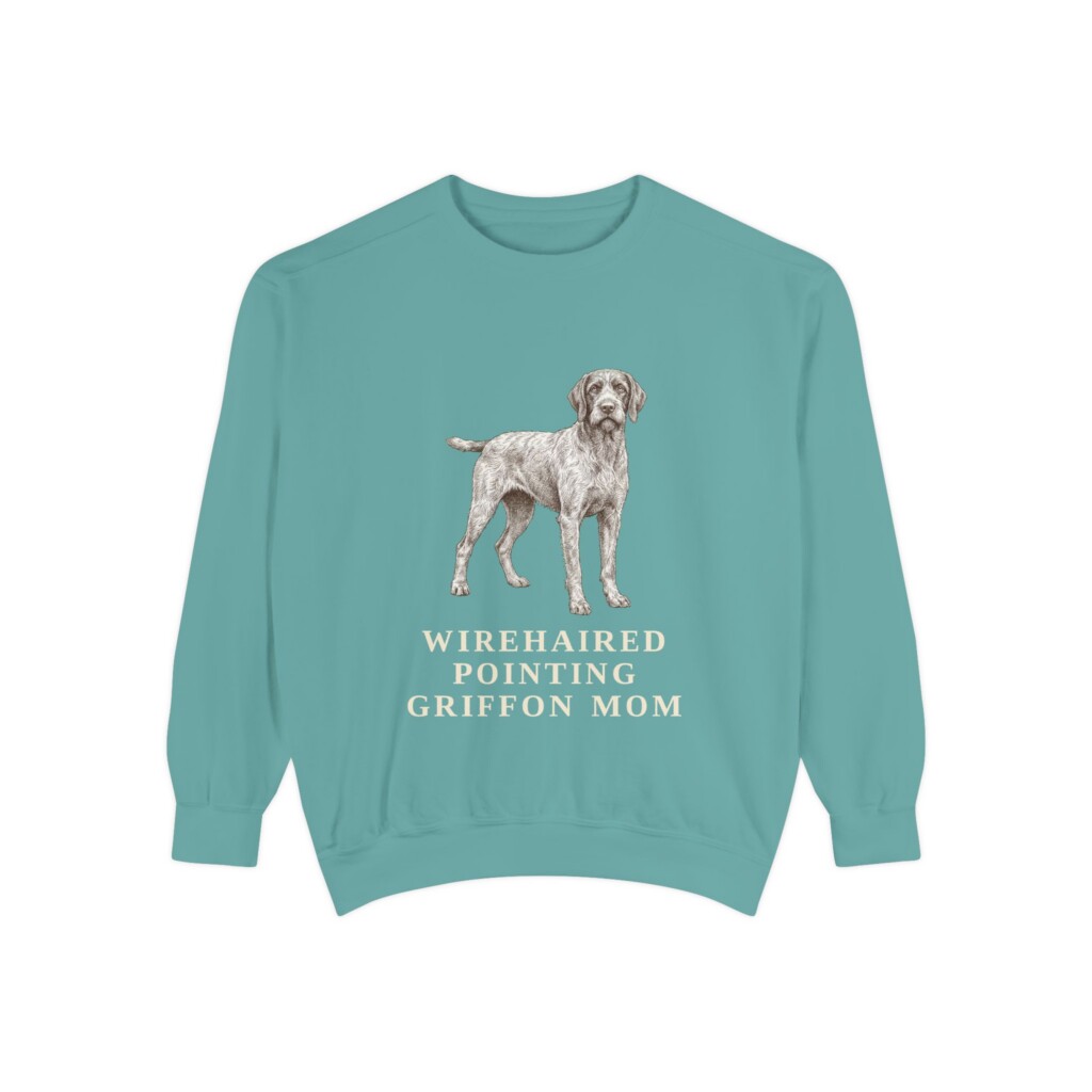 Wirehaired Pointing Griffon Mom Sweatshirt, Vintage Dog Sketch Crewneck, Dog Mom Gift