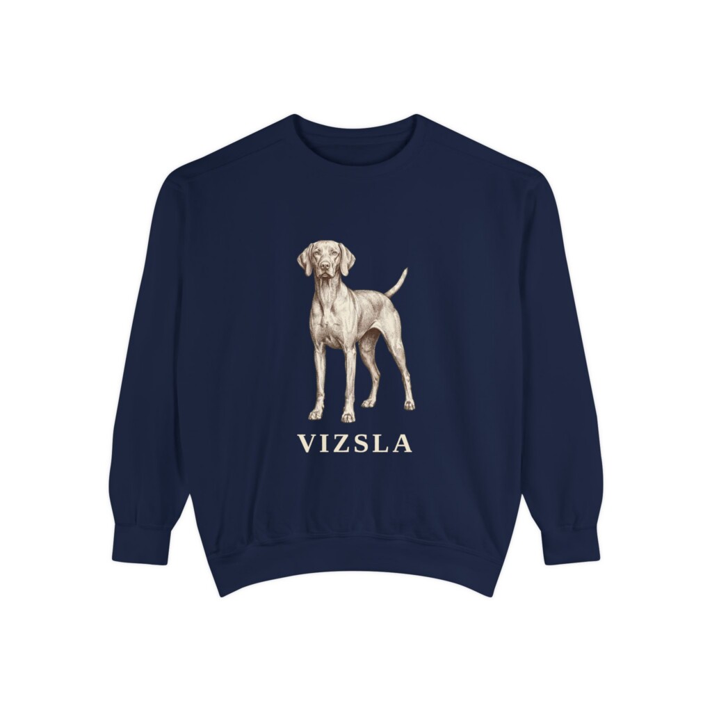 Vizsla Sweatshirt, Vintage Dog Sketch Crewneck, Dog Lover Gift
