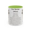 11oz Fox Terrier (Wire) Mug, Light Green, front view