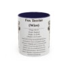 11oz Fox Terrier (Wire) Mug, Navy, front view