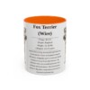 11oz Fox Terrier (Wire) Mug, Orange, front view
