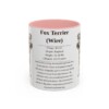 11oz Fox Terrier (Wire) Mug, Pink, front view