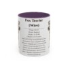 11oz Fox Terrier (Wire) Mug, Purple, front view