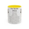 11oz Fox Terrier (Wire) Mug, Yellow, front view