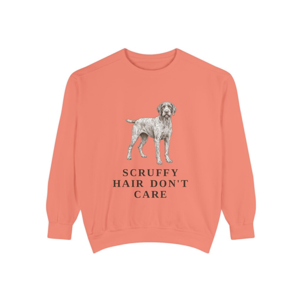 Wirehaired Pointing Griffon Humor Sweatshirt, Vintage Dog Sketch Crewneck, Dog Humor Gift