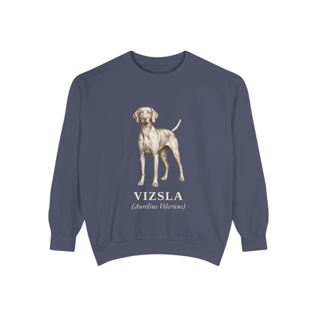 Vizsla Latin Sweatshirt, Vintage Dog Sketch Crewneck, Dog Latin Gift