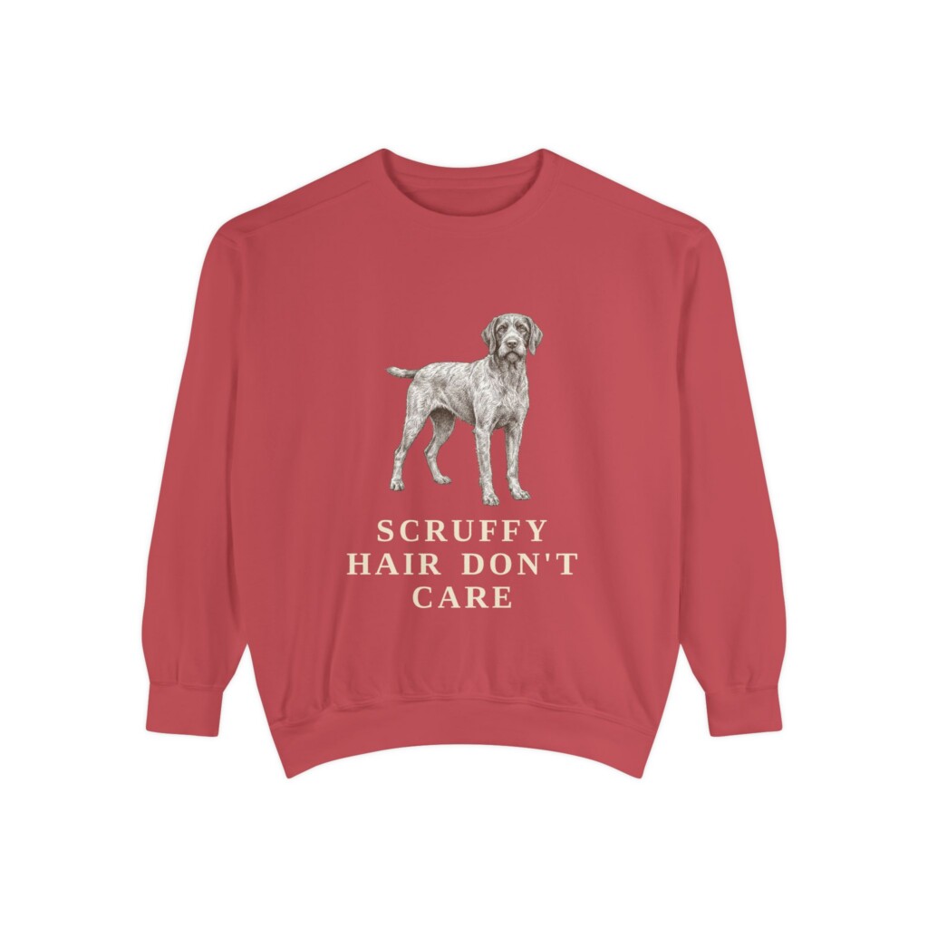 Wirehaired Pointing Griffon Humor Sweatshirt, Vintage Dog Sketch Crewneck, Dog Humor Gift