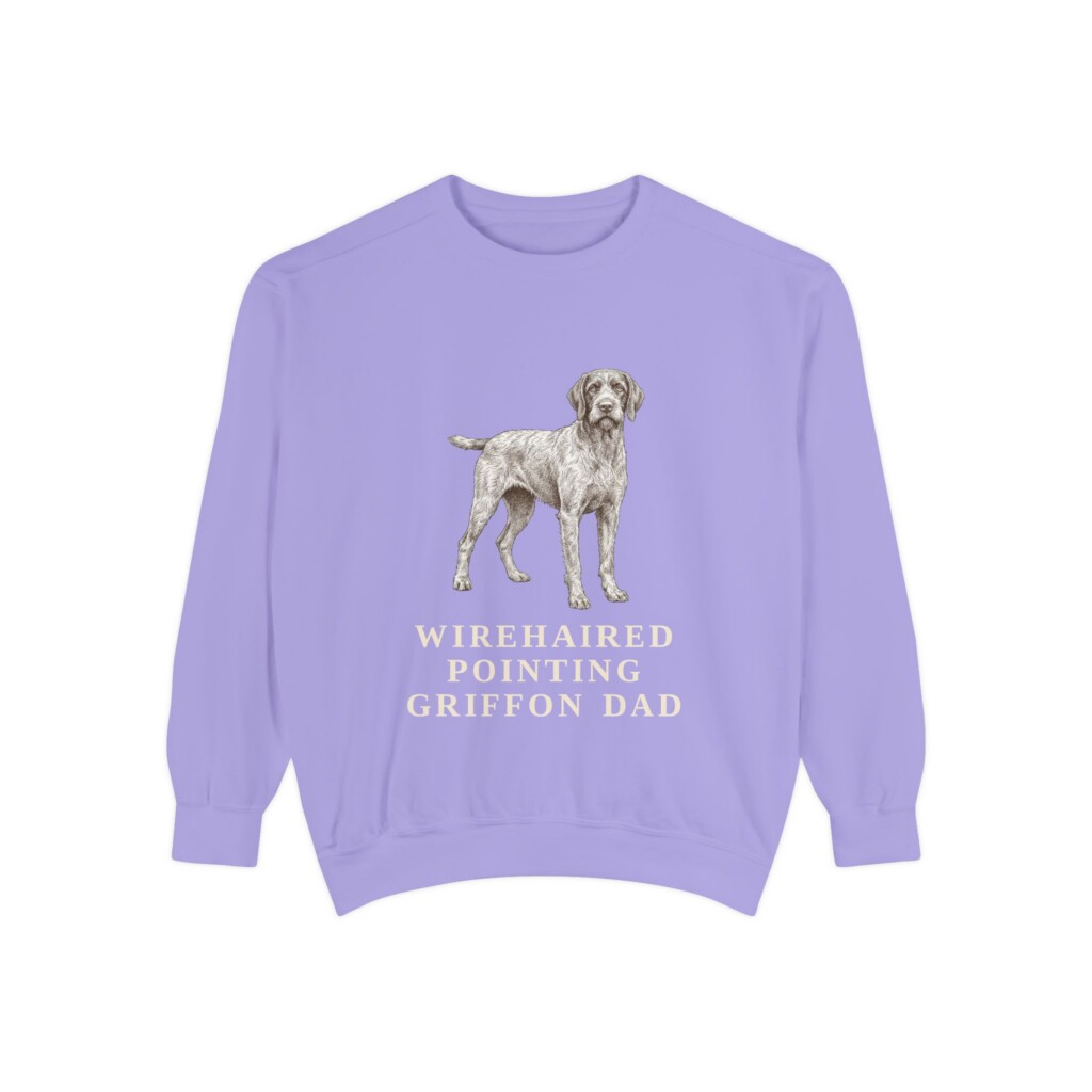 Wirehaired Pointing Griffon Dad Sweatshirt, Vintage Dog Sketch Crewneck, Dog Dad Gift