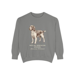 Welsh Springer Spaniel Latin Sweatshirt, Vintage Dog Sketch Crewneck, Dog Latin Gift