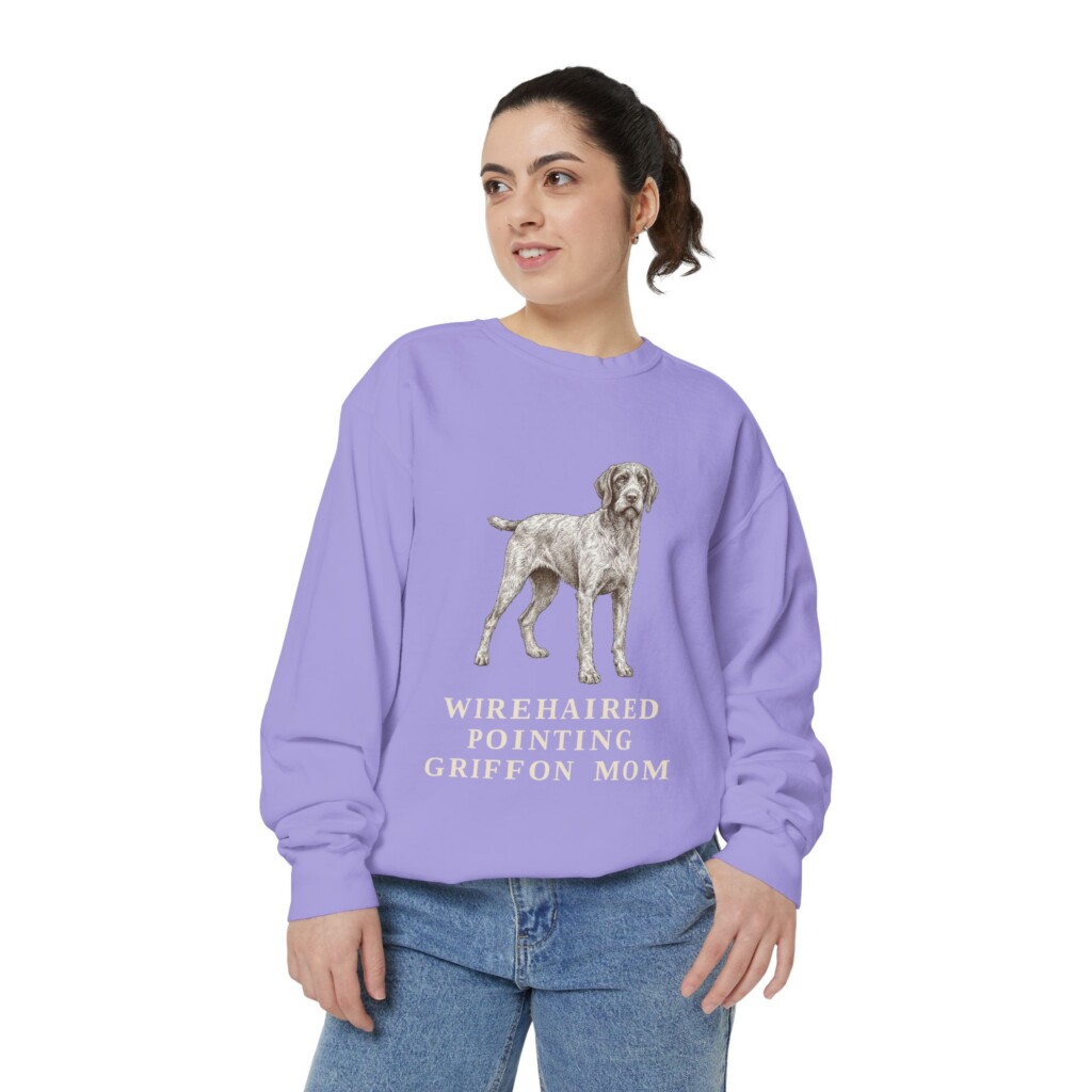 Wirehaired Pointing Griffon Mom Sweatshirt, Vintage Dog Sketch Crewneck, Dog Mom Gift
