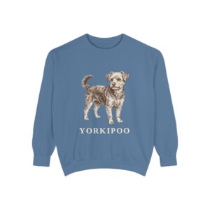 Yorkipoo Sweatshirt, Vintage Dog Sketch Crewneck, Dog Lover Gift