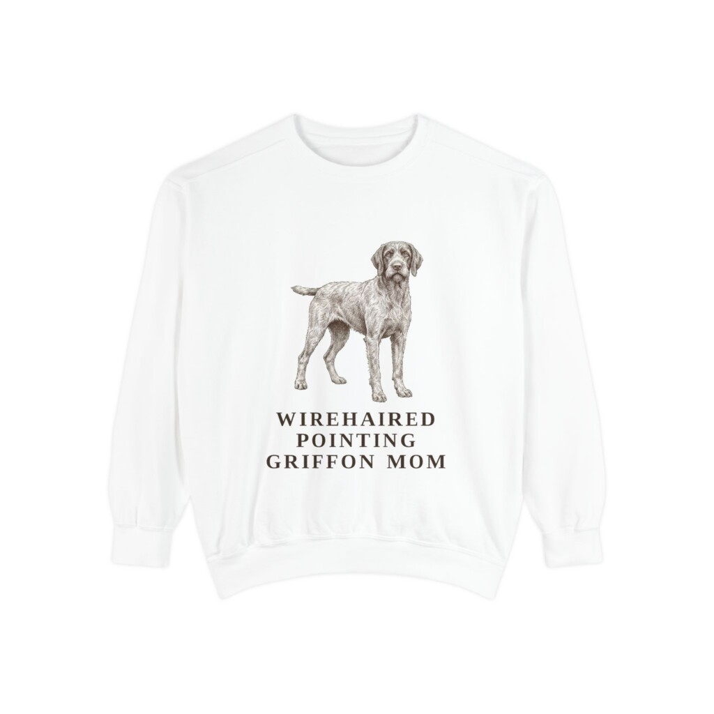Wirehaired Pointing Griffon Mom Sweatshirt, Vintage Dog Sketch Crewneck, Dog Mom Gift