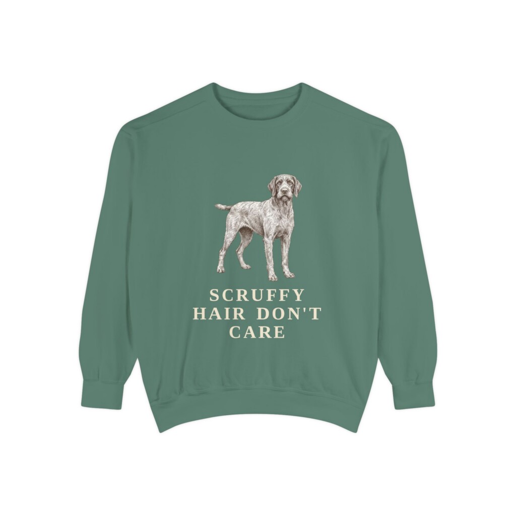 Wirehaired Pointing Griffon Humor Sweatshirt, Vintage Dog Sketch Crewneck, Dog Humor Gift