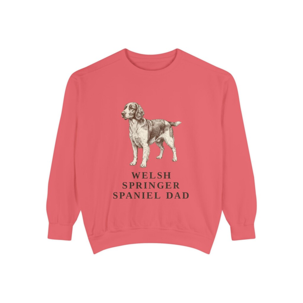 Welsh Springer Spaniel Dad Sweatshirt, Vintage Dog Sketch Crewneck, Dog Dad Gift
