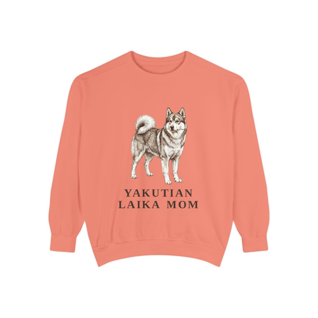 Yakutian Laika Mom Sweatshirt, Vintage Dog Sketch Crewneck, Dog Mom Gift
