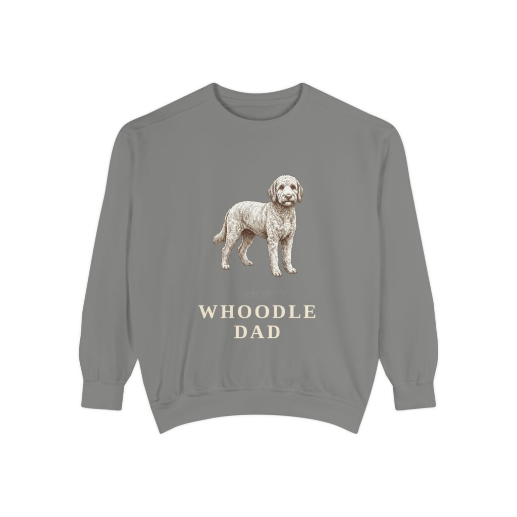 Whoodle Dad Sweatshirt, Vintage Dog Sketch Crewneck, Dog Dad Gift